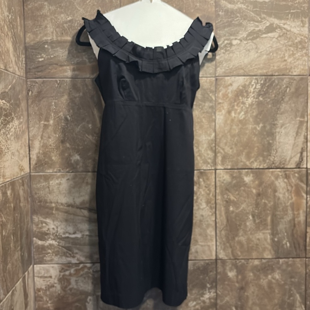 Banana Republic Black Ruffled Dress